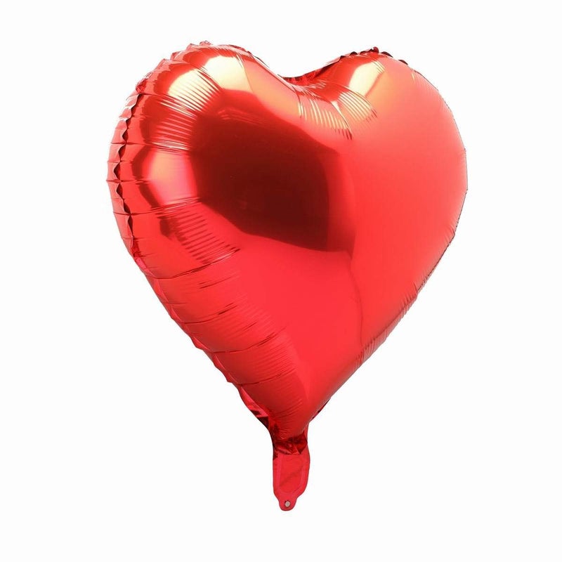 BinaryABC Foil Balloons LOVE Heart Shape Helium Valentines Wedding Birthday Party Decorations Approx 45cm 10 pieces(Red) - Image 4